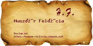 Huszár Felícia névjegykártya
